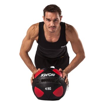 Trainingsball Medizinball 4 - 8 kg schwarz/rot