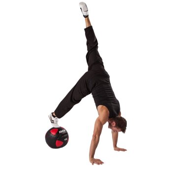 Trainingsball Medizinball 4 - 8 kg schwarz/rot