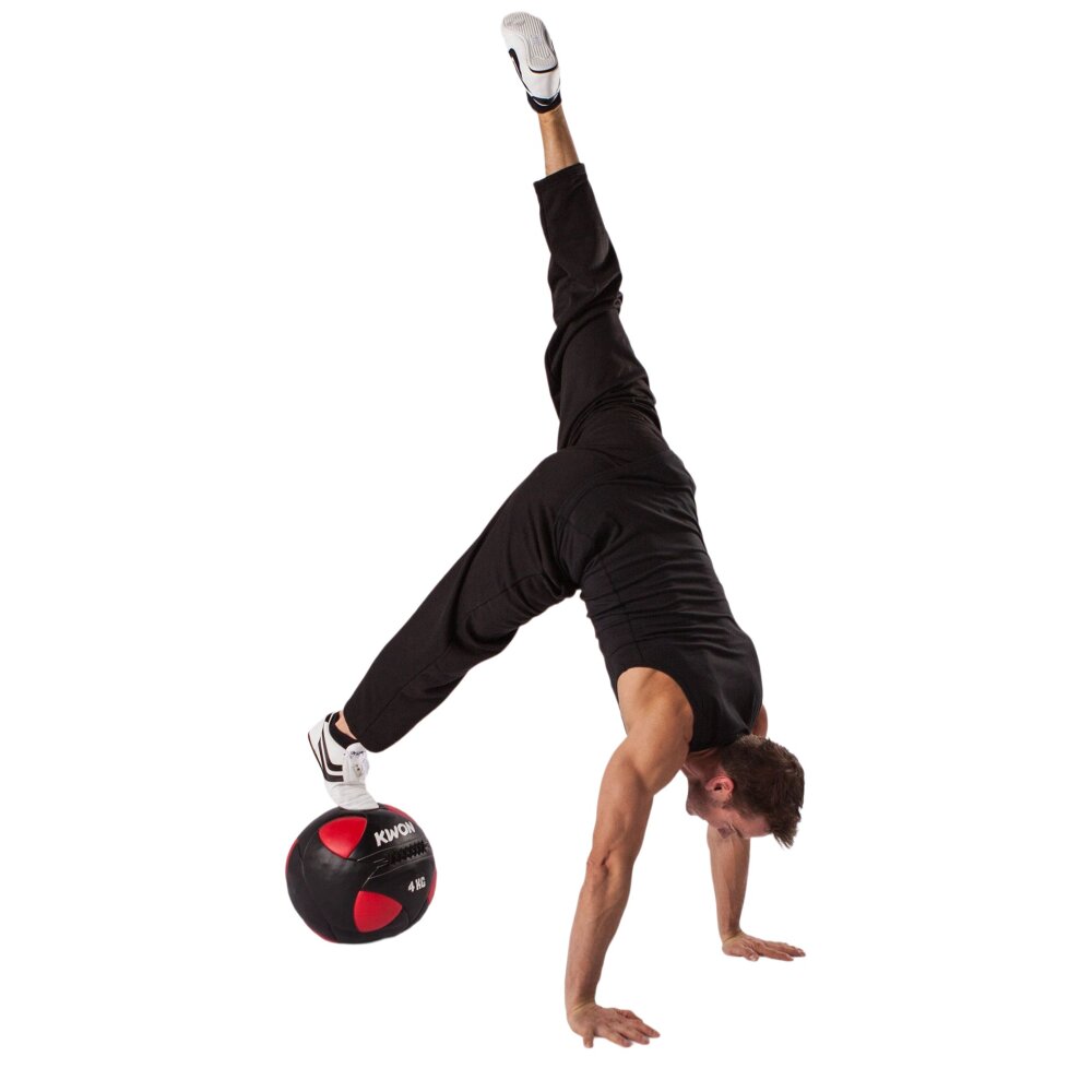 Trainingsball Medizinball 4 - 8 kg schwarz/rot