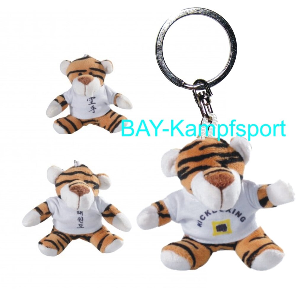 Pl&uuml;schtier Tiger Kickboxen Karate Taekwondo Schl&uuml;sselanh&auml;nger Taekwondo Guido