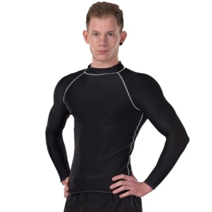 Rashguard langarm uni schwarz M