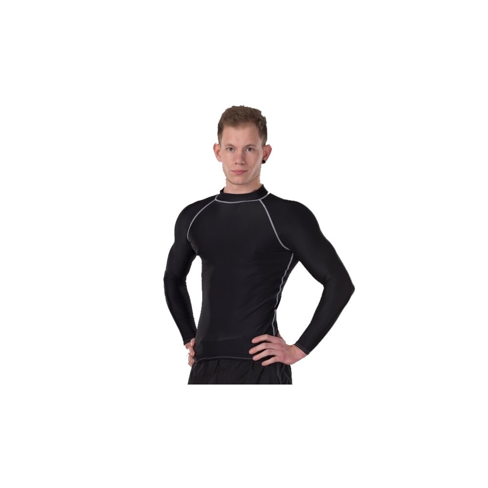 Rashguard langarm uni schwarz M