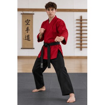 Karate Jacke 8 UZ rot 190