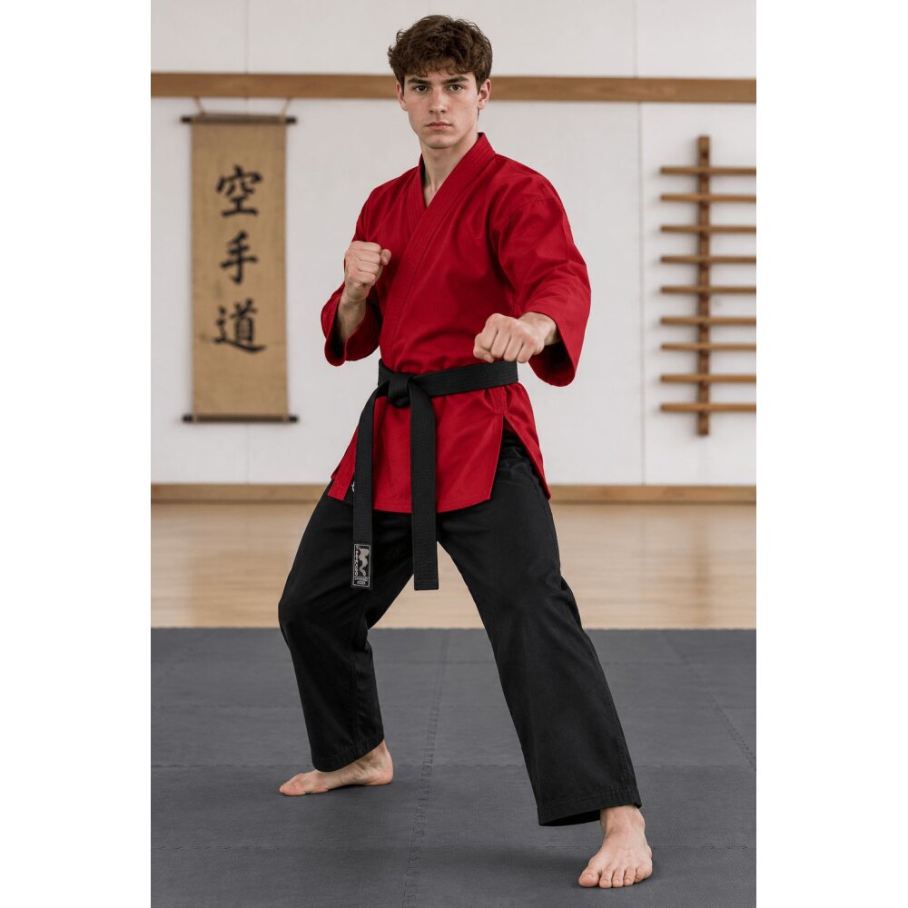 Karate Jacke 8 UZ rot 190