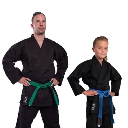 Karate Jacke 8 UZ schwarz 150