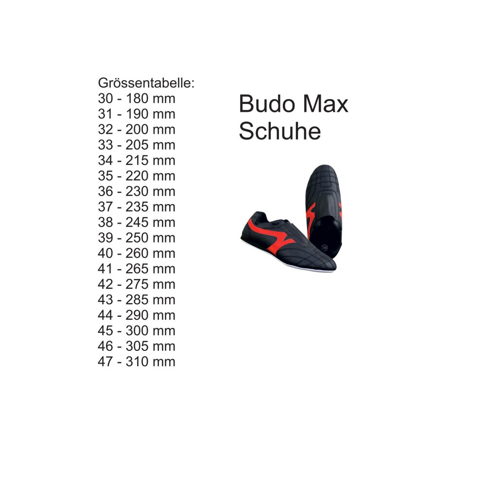 Budo-Max Kampfsportschuhe schwarz Kinder Erwachsene 41