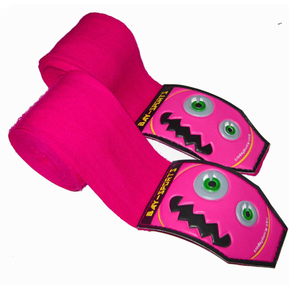 Monster Face Kinder Boxbandagen 2,5 m pink