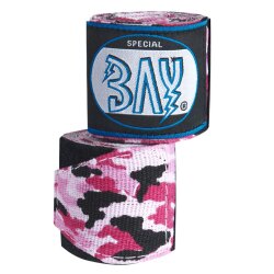 Camouflage Fun Boxbandagen 2,5 m pink/schwarz