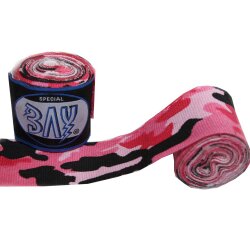 Camouflage Fun Boxbandagen 2,5 m pink/schwarz