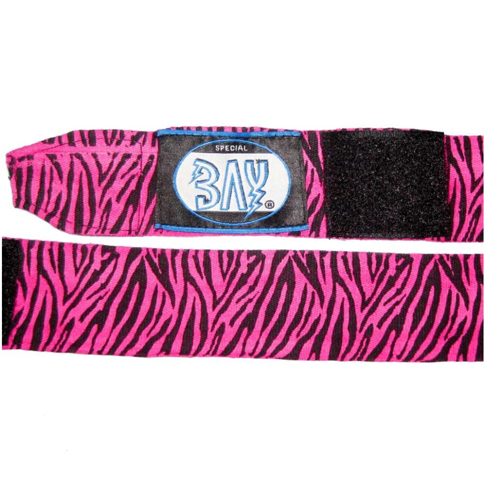 Zebra Fun Boxbandagen 2,5 m schwarz/wei&szlig; oder schwarz/pink