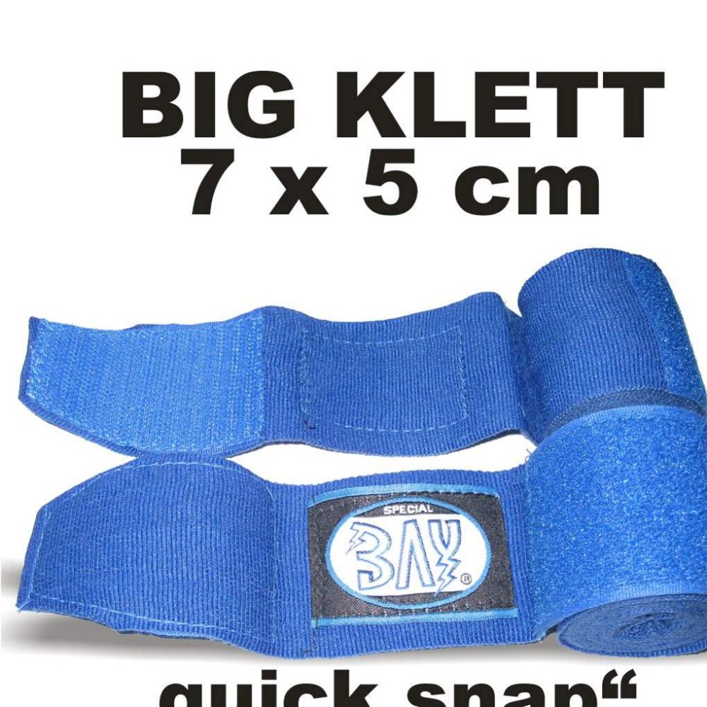 Junior Big Klett Boxbandagen 2,5 m blau