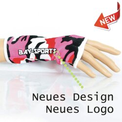 Camouflage Schlupfbandagen pink/schwarz L