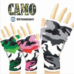 Camouflage Schlupfbandagen pink/schwarz L