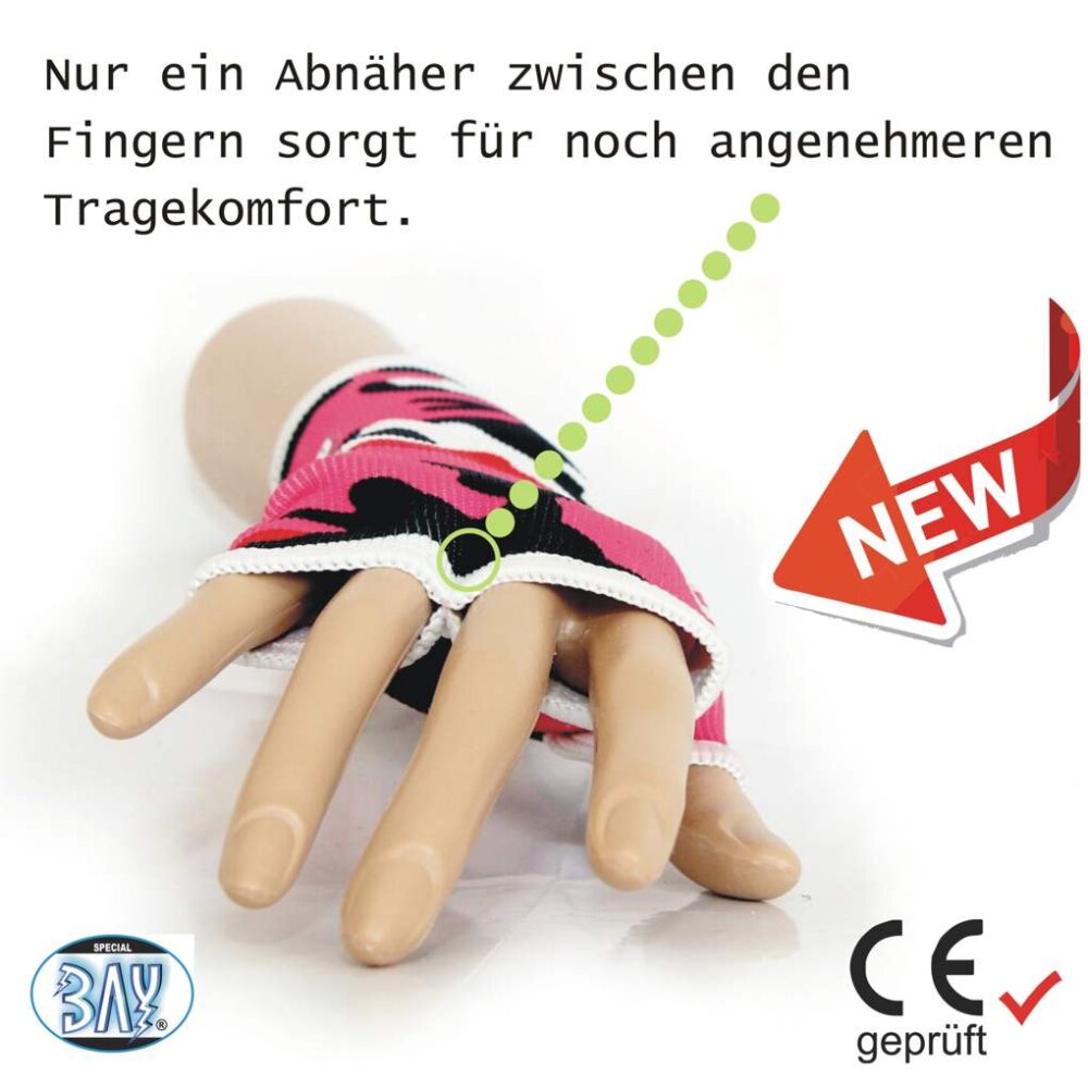 Camouflage Schlupfbandagen pink/schwarz L