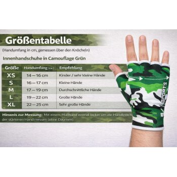 20 Jahre Jubel Angebot - Camouflage Schlupfbandagen XS - XL Farben grün/schwarz L