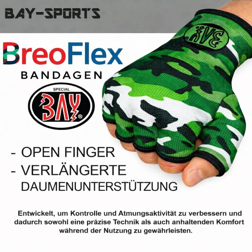 20 Jahre Jubel Angebot - Camouflage Schlupfbandagen XS - XL Farben grün/schwarz XL