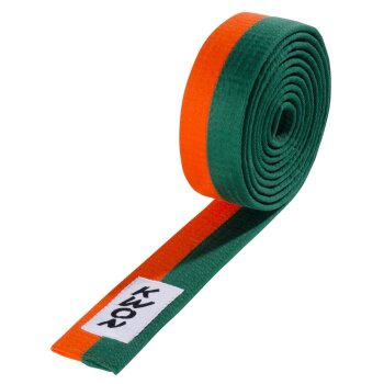 2-farbige Budogürtel orange/grün 260