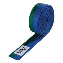 2-farbige Budogürtel grün/blau 320