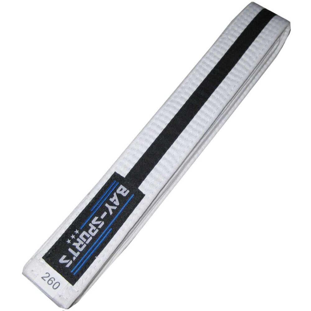 3-farbige Budogürtel weiß/gelb/weiß 320