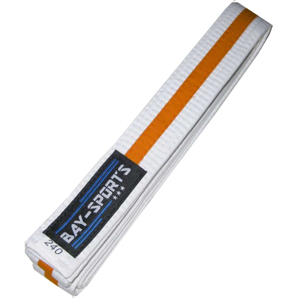 3-farbige Budogürtel weiß/braun/weiß 220