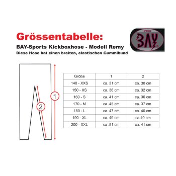 Remy Thaiboxhose uni schwarz XXL
