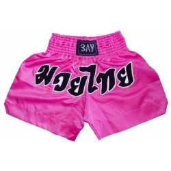 Remy Thaiboxhose pink rosa mit Schrift XS