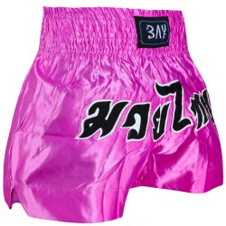 Remy Thaiboxhose pink rosa mit Schrift S