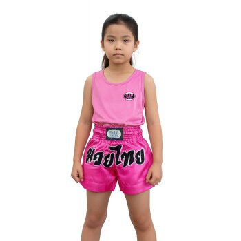 ANGEBOT des Monats - Remy Thaiboxhose pink rosa mit Schrift L