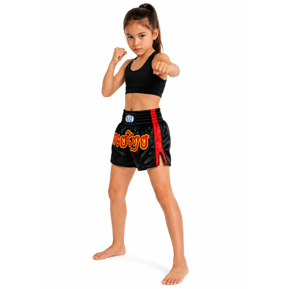 Remy Thaiboxhose schwarz/rot XL
