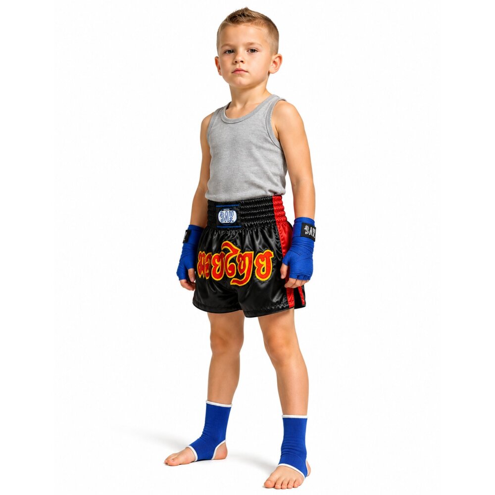 Remy Thaiboxhose schwarz/rot XL