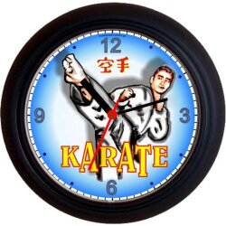 Wanduhr Kumite Karate Kämpfer