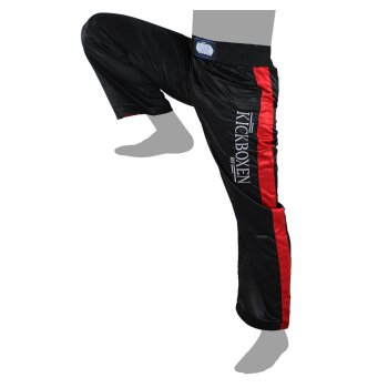 Stick Kickboxhose schwarz/rot 100 (6XS)