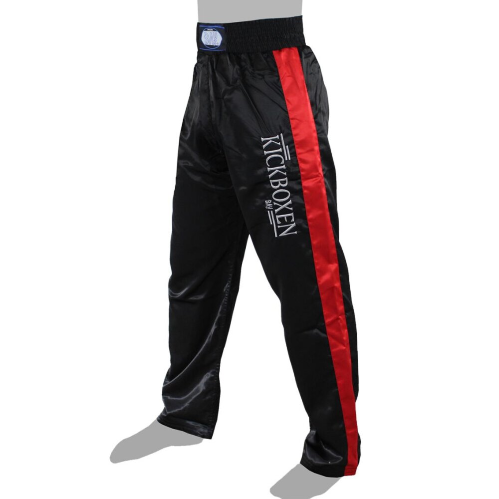 Stick Kickboxhose schwarz/rot 200 (XXL)
