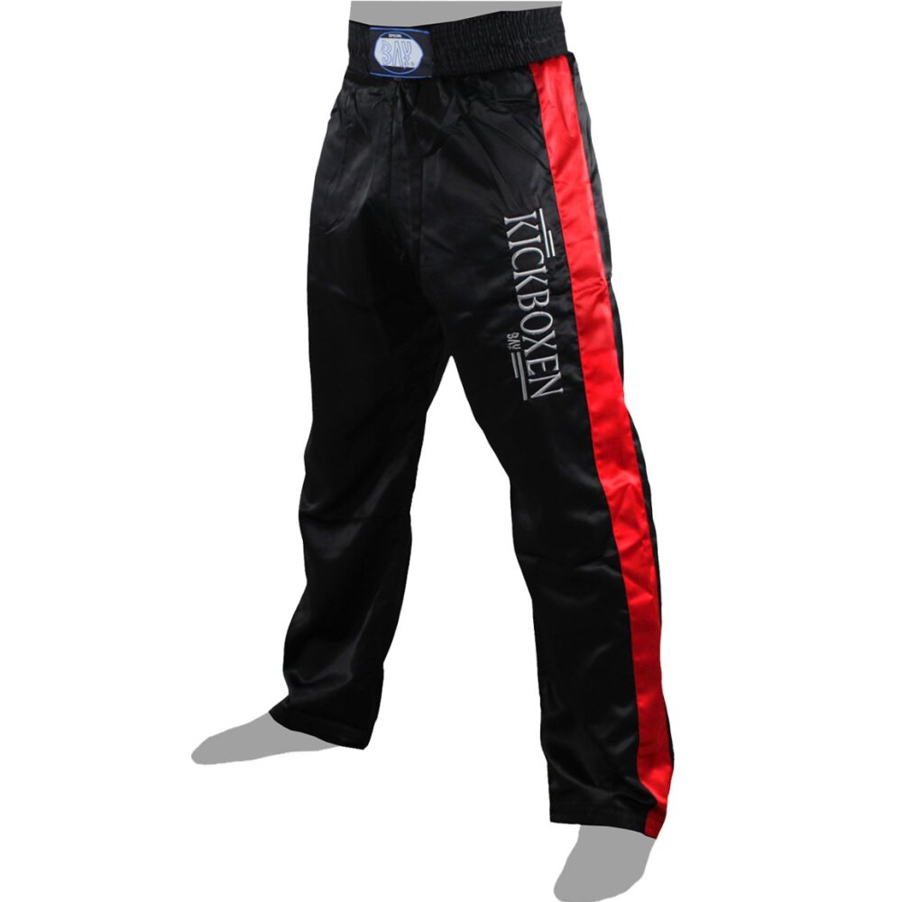 Stick Kickboxhose schwarz/rot 200 (XXL)