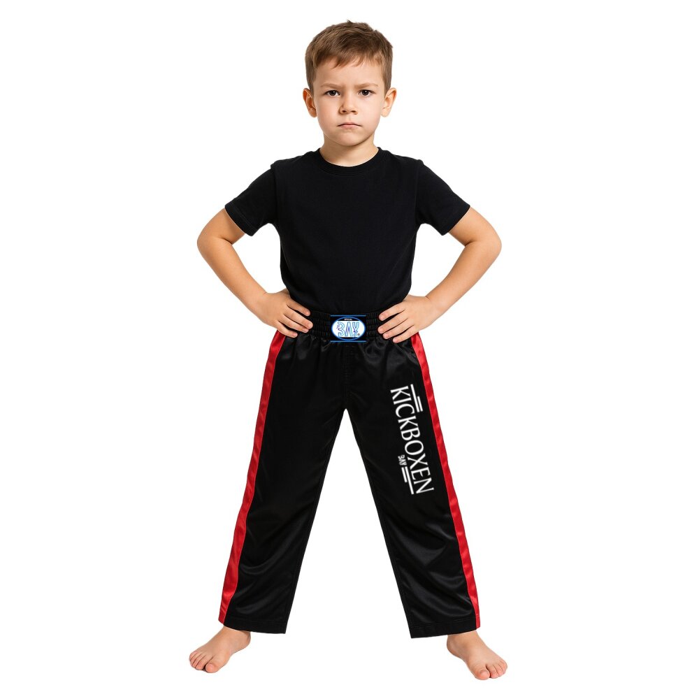Stick Kickboxhose komplett schwarz 160 (S)