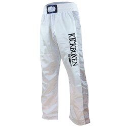 Stick Kickboxhose weiß / grau silber 190 (XL)