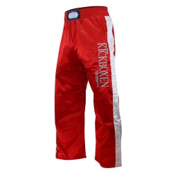 Stick Kickboxhose rot/weiß 120 (4XS)