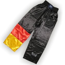 Germany Kickboxhose schwarz/rot/gelb gold 180 (L)