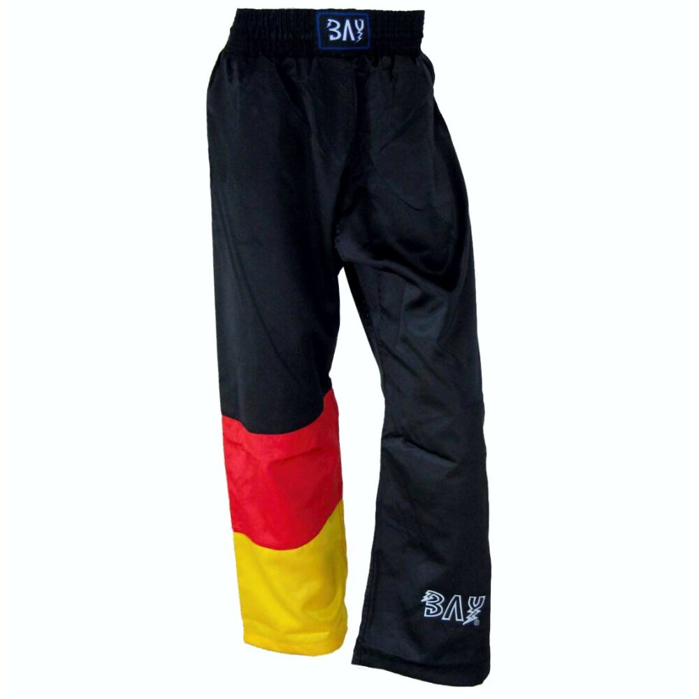 Germany Kickboxhose schwarz/rot/gelb gold 180 (L)