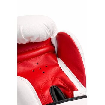 Future Boxhandschuhe weiß / rot 10 Unzen