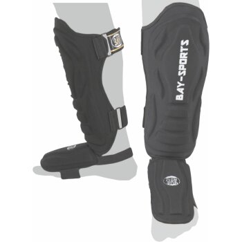 Spann- Schienbeinschutz Black Demon Style schwarz L