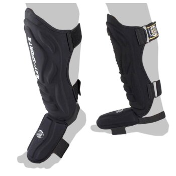 Spann- Schienbeinschutz Black Demon Style schwarz L