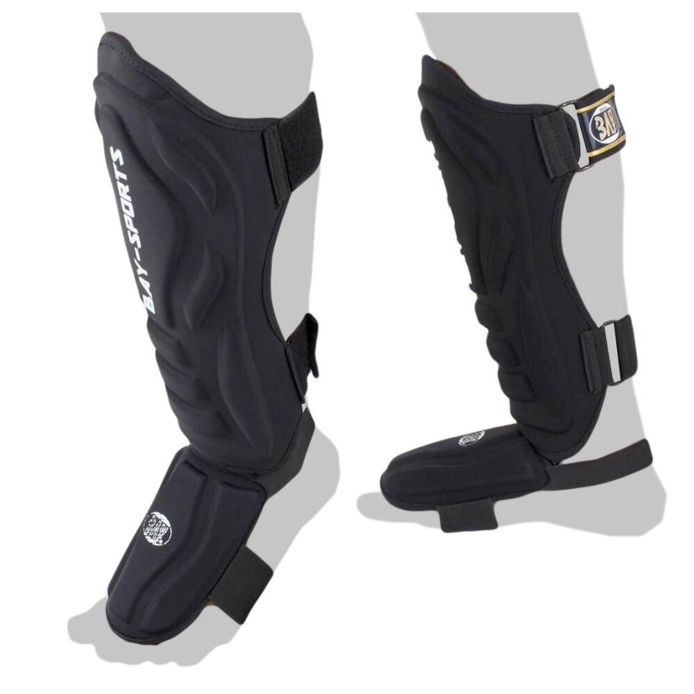 Spann- Schienbeinschutz Black Demon Style schwarz L