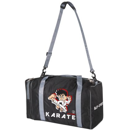Sporttasche für Kinder Karate schwarz/grau 50 cm