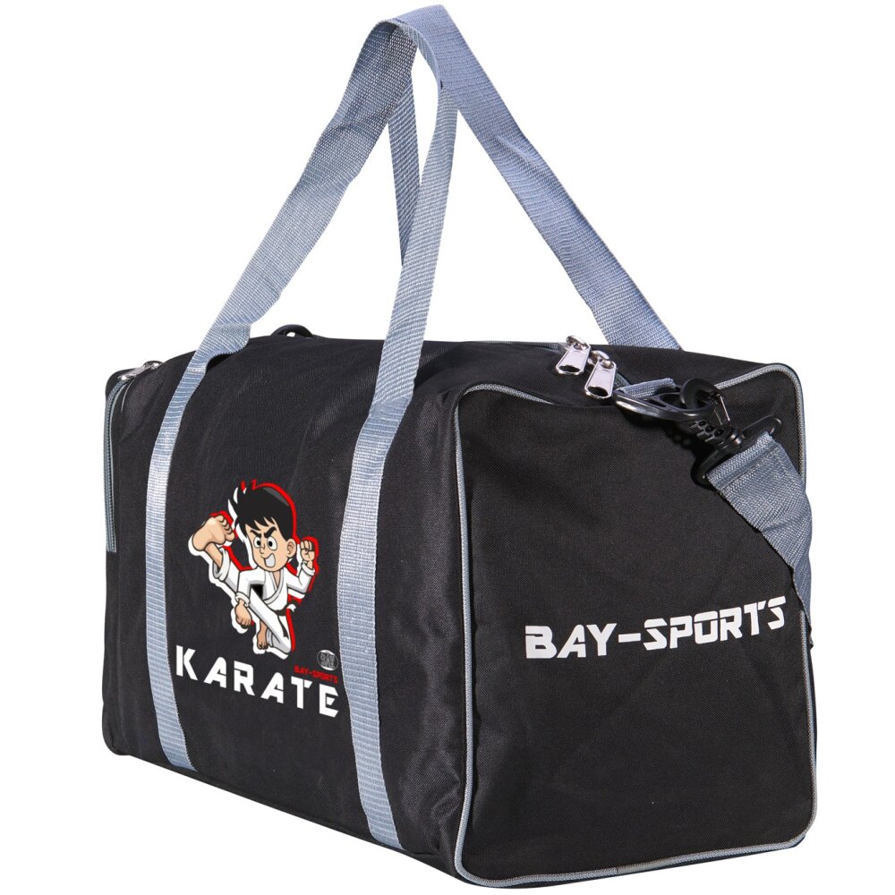 Sporttasche f&uuml;r Kinder Karate schwarz/grau 50 cm