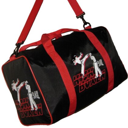 Sporttasche für Kinder Kickboxen schwarz/rot 48 cm