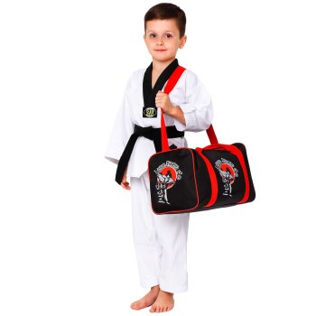 Sporttasche für Kinder Taekwondo schwarz/rot 48 cm