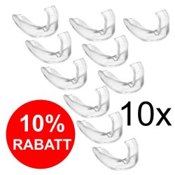 Zahnschutz 10er Set - Erwachsene transparent