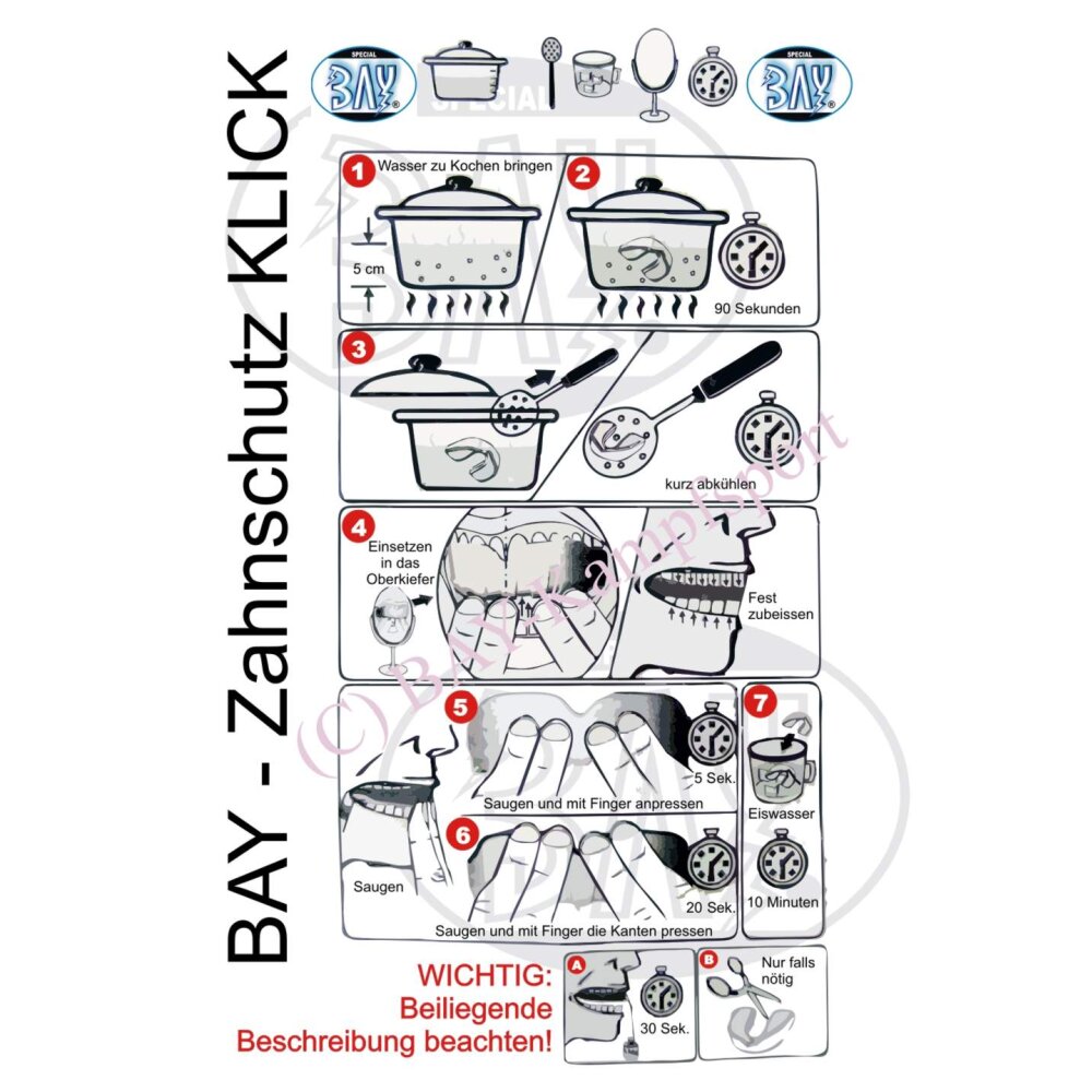 Zahnschutz 10er Set - Erwachsene transparent