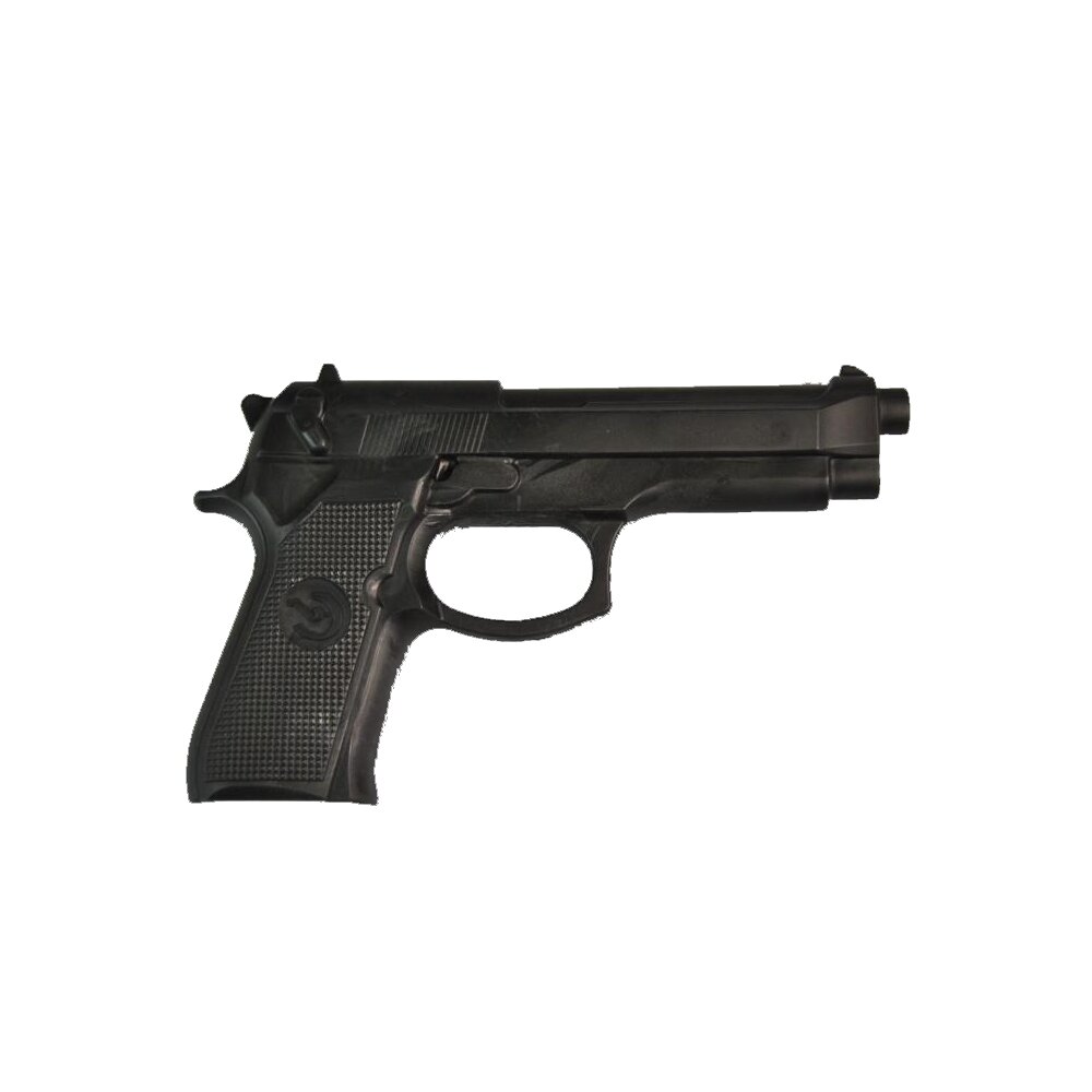 Gummipistole schwarz Trainingspistole Pistole Gummi 22 cm SV